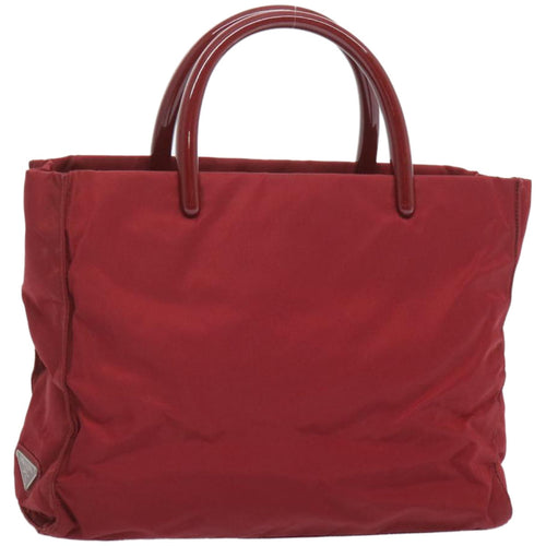 PRADA Hand Bag Nylon Red  bs12218