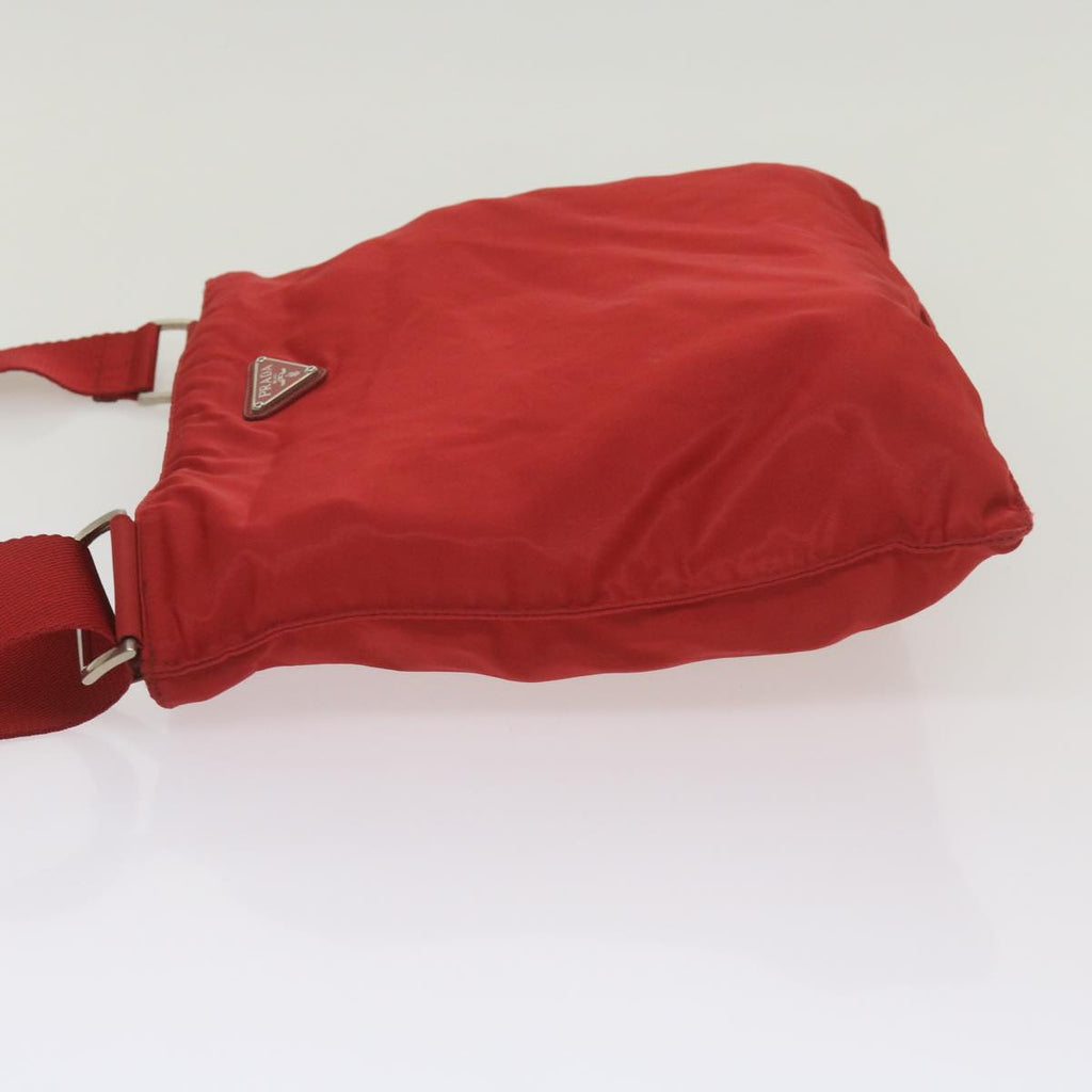 PRADA Shoulder Bag Nylon Red  bs12227