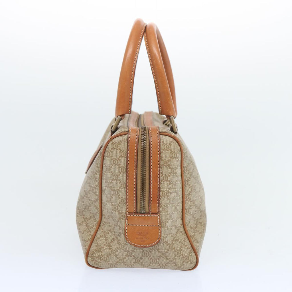 CELINE Macadam Canvas Boston Bag Beige  12260