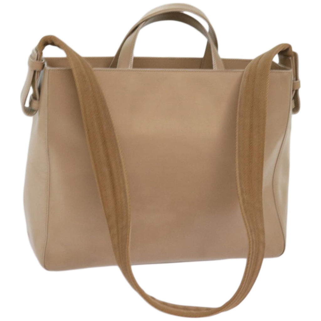 PRADA Hand Bag Leather 2way Beige  bs12261