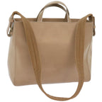 PRADA Hand Bag Leather 2way Beige  bs12261