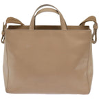 PRADA Hand Bag Leather 2way Beige  bs12261