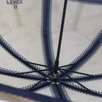 FENDI Zucchino Canvas folding Umbrella Nylon Gold Blackbs12295