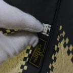 FENDI Zucchino Canvas folding Umbrella Nylon Gold Blackbs12295