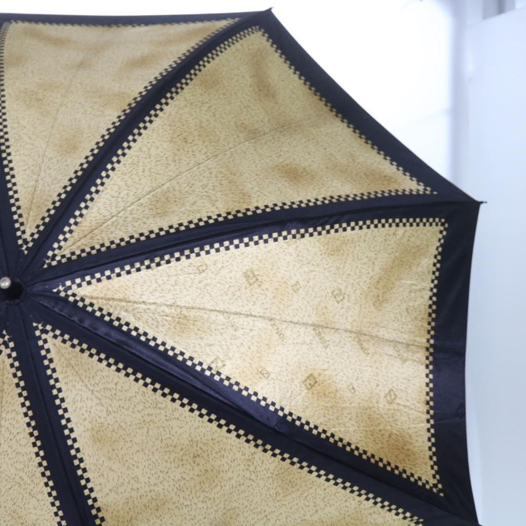FENDI Zucchino Canvas folding Umbrella Nylon Gold Blackbs12295