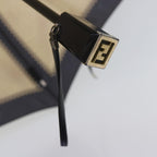 FENDI Zucchino Canvas folding Umbrella Nylon Gold Blackbs12295