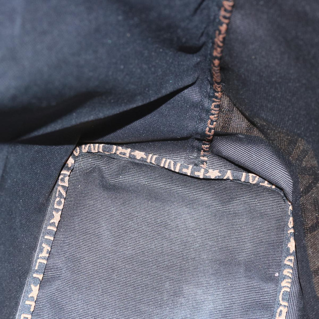 FENDI Hand Bag Canvas Blackbs12314