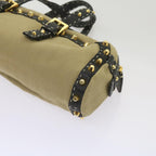 FENDI Hand Bag Canvas Beigebs12367