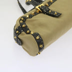 FENDI Hand Bag Canvas Beigebs12367