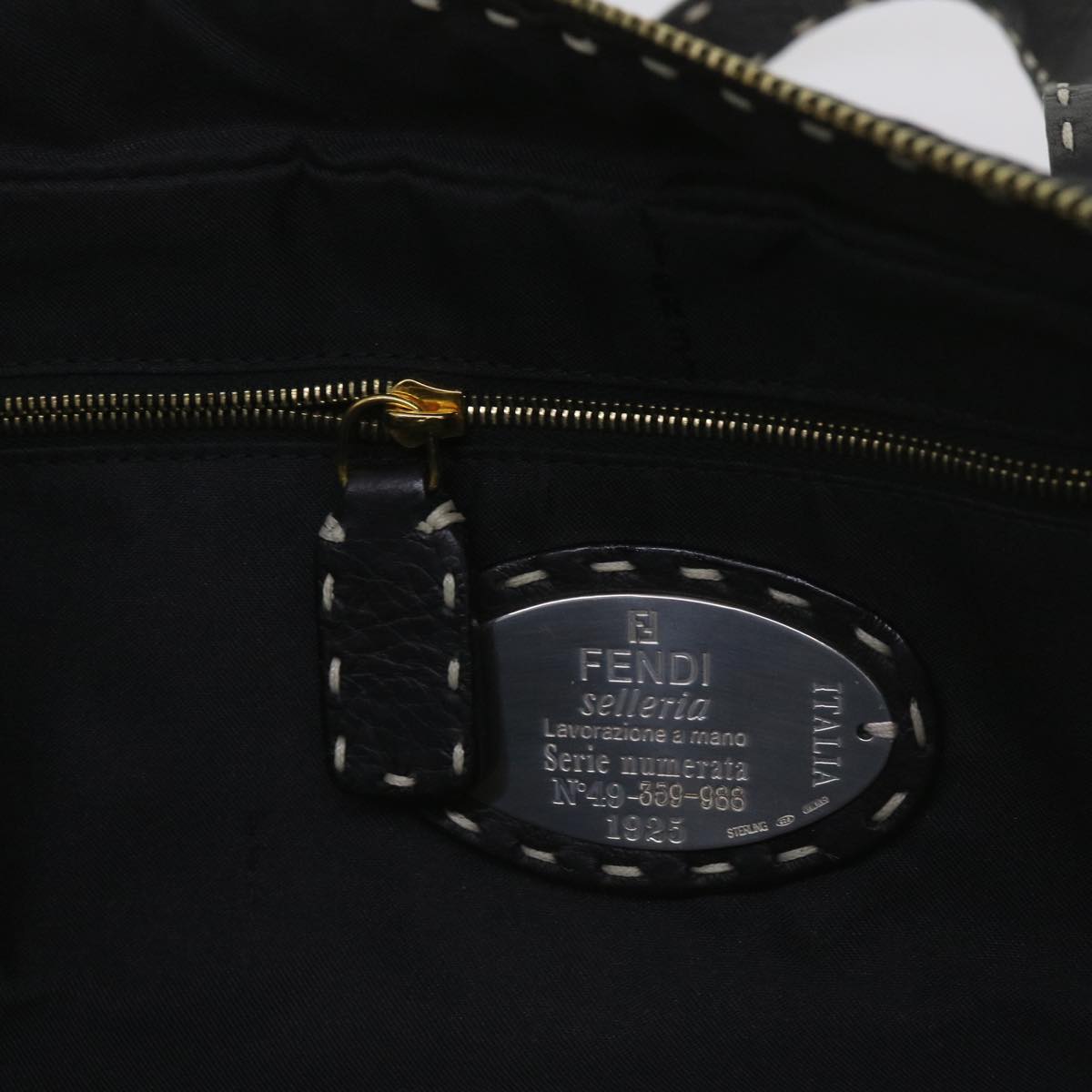 FENDI Hand Bag Canvas Beigebs12367