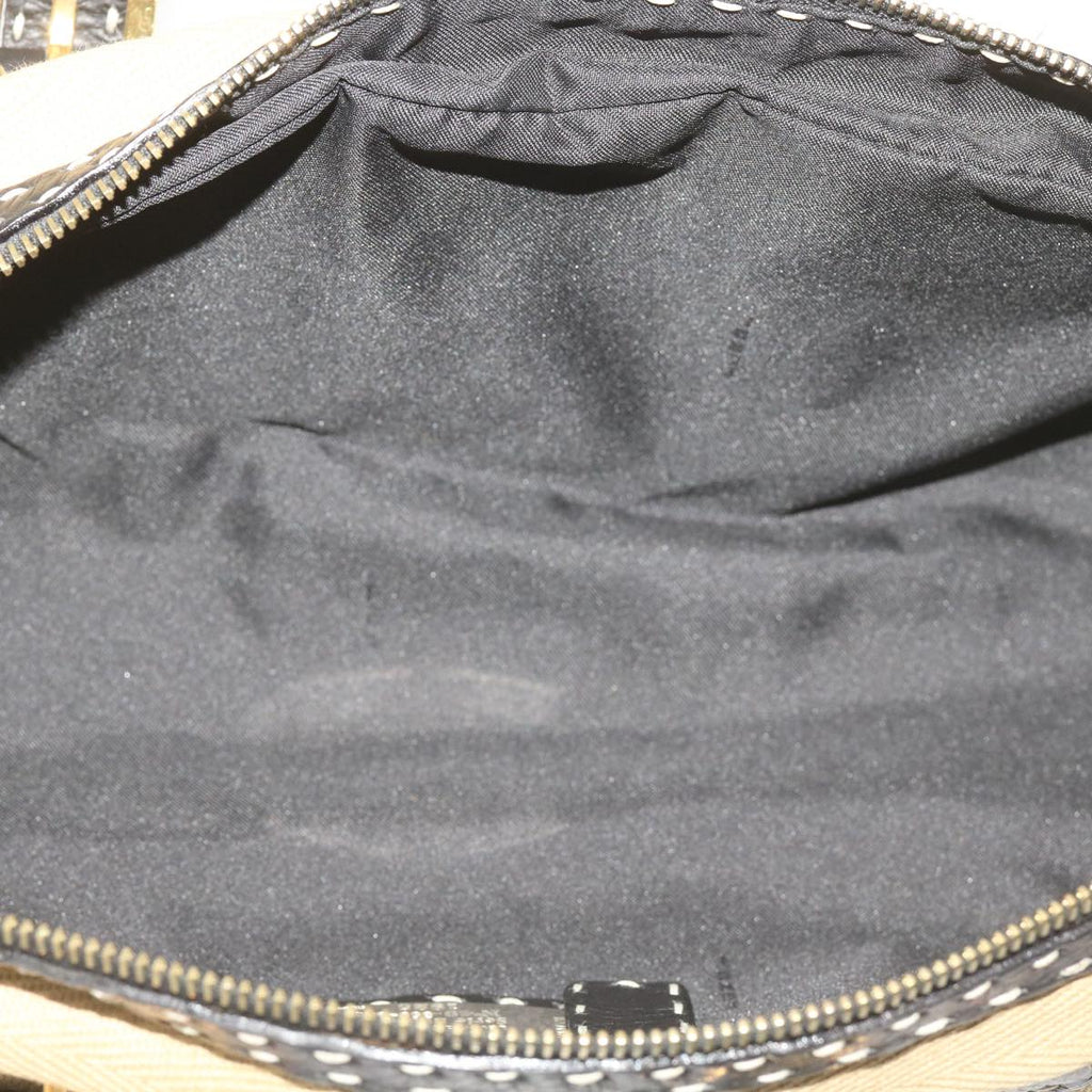 FENDI Hand Bag Canvas Beigebs12367