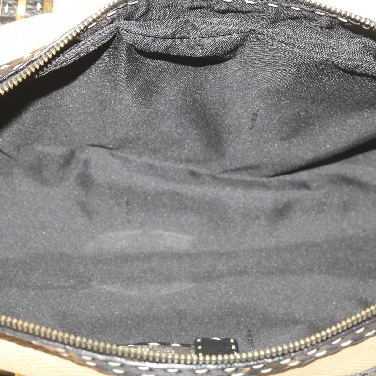 FENDI Hand Bag Canvas Beigebs12367