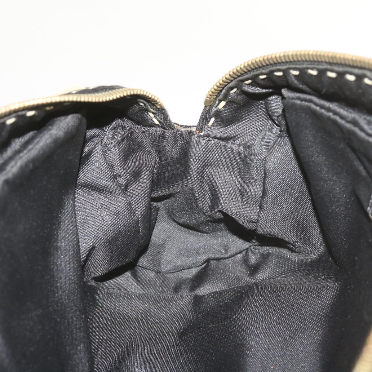 FENDI Hand Bag Canvas Beigebs12367
