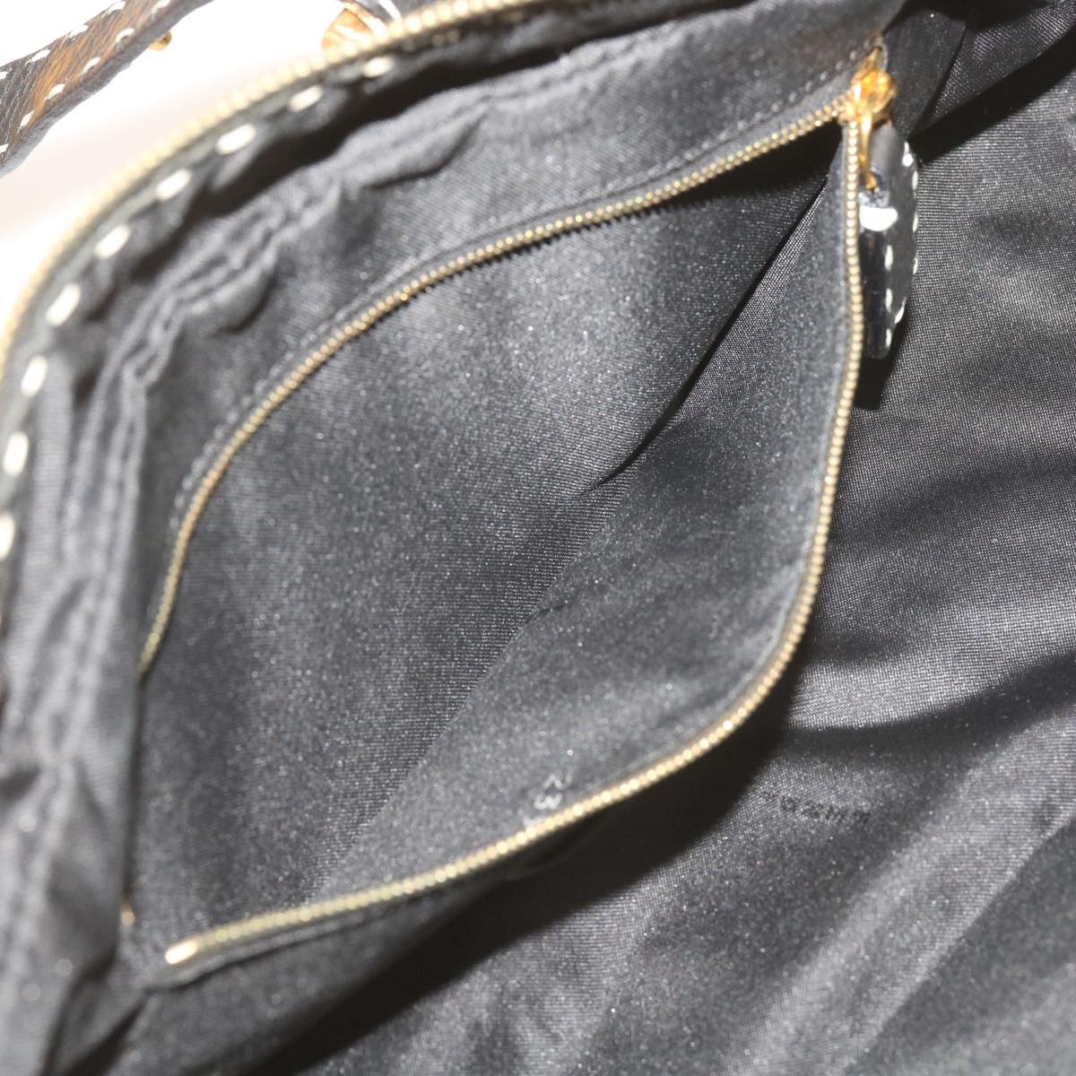 FENDI Hand Bag Canvas Beigebs12367