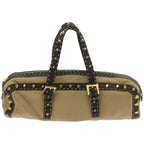 FENDI Hand Bag Canvas Beigebs12367