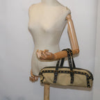 FENDI Hand Bag Canvas Beigebs12367