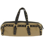 FENDI Hand Bag Canvas Beigebs12367