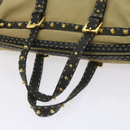 FENDI Hand Bag Canvas Beigebs12367