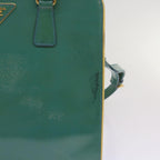 PRADA Hand Bag Leather 2way Turquoise Blue  bs12369