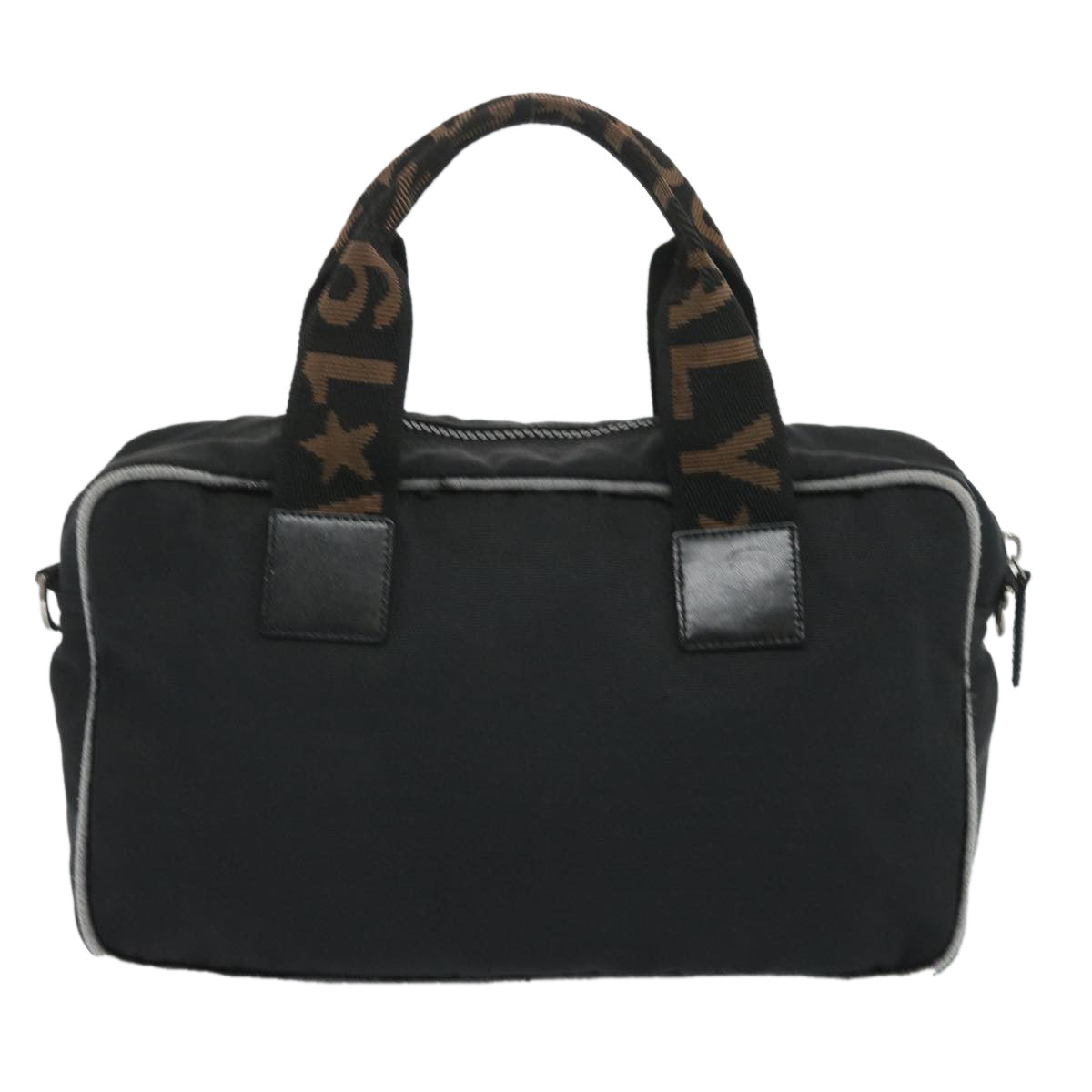 FENDI Hand Bag Canvas Blackbs12372