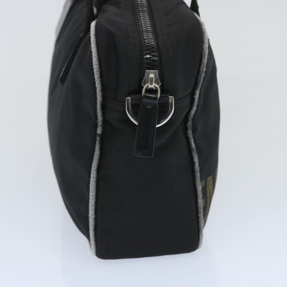 FENDI Hand Bag Canvas Blackbs12372