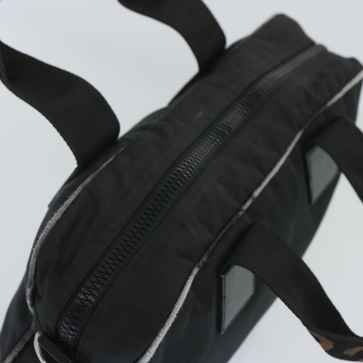 FENDI Hand Bag Canvas Blackbs12372