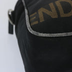 FENDI Hand Bag Canvas Blackbs12372