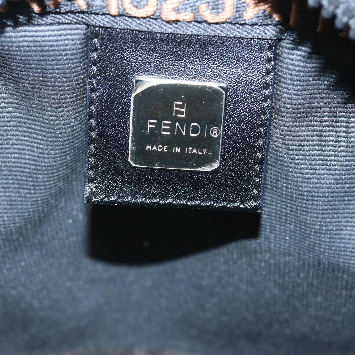 FENDI Hand Bag Canvas Blackbs12372