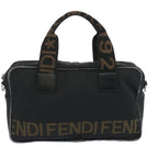FENDI Hand Bag Canvas Blackbs12372