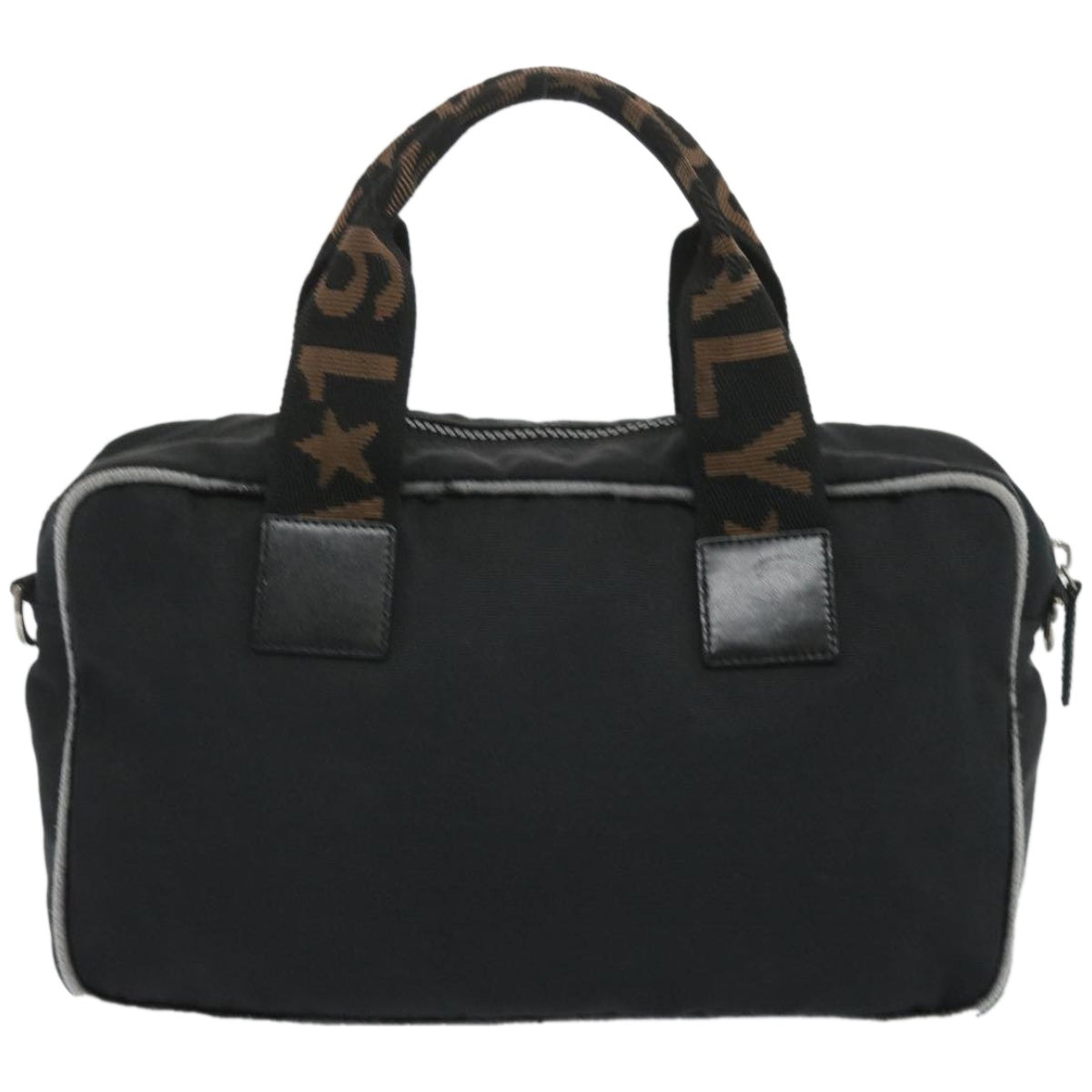 FENDI Hand Bag Canvas Blackbs12372