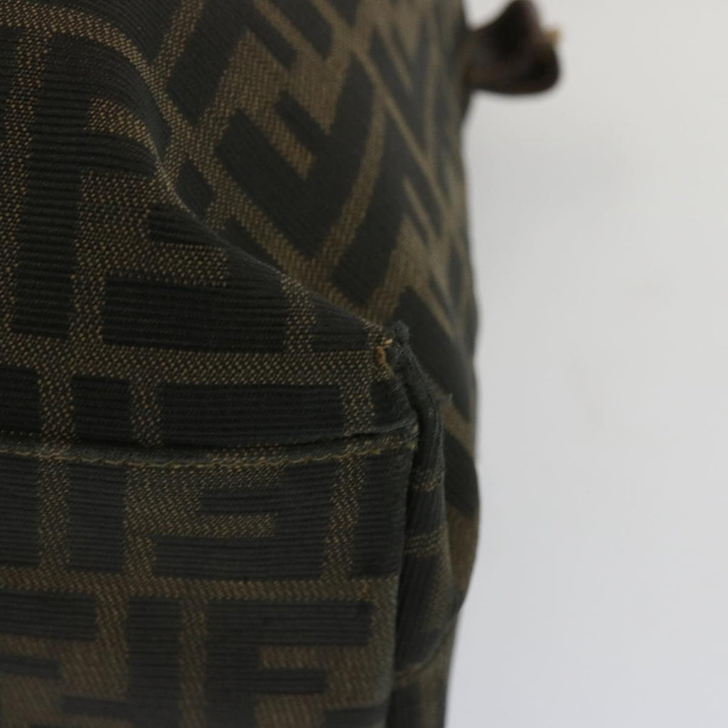 FENDI Zucca Canvas Tote Bag Black Brownbs12373
