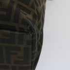FENDI Zucca Canvas Tote Bag Black Brownbs12373