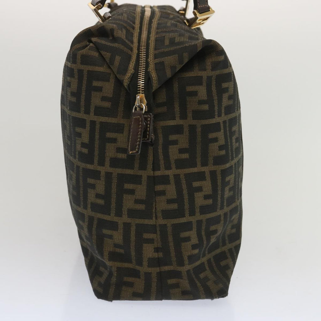 FENDI Zucca Canvas Tote Bag Black Brownbs12373