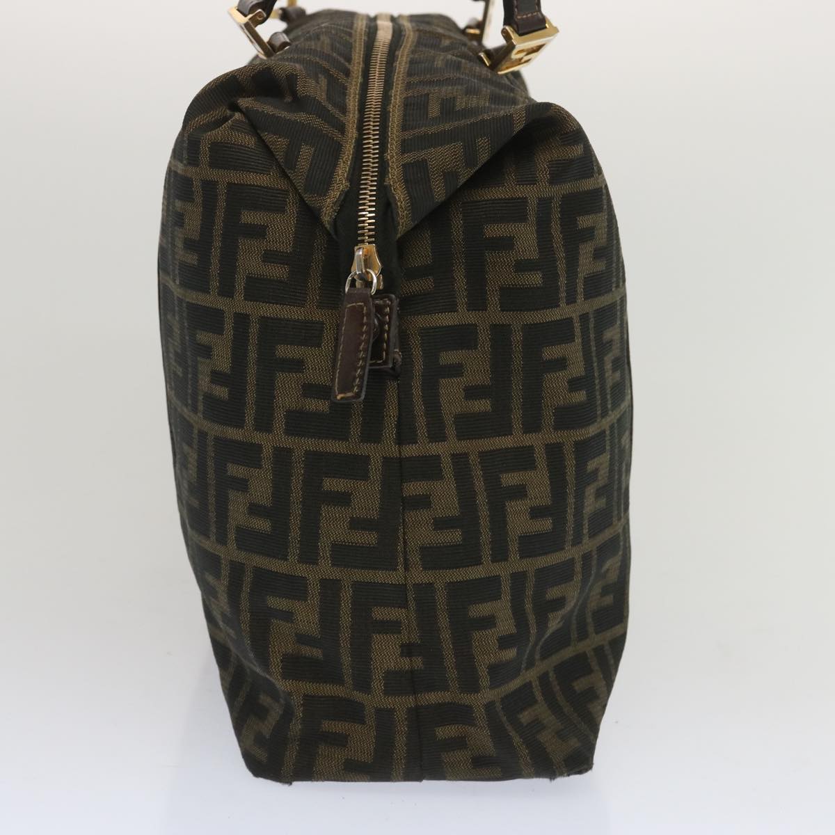 FENDI Zucca Canvas Tote Bag Black Brownbs12373