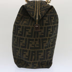 FENDI Zucca Canvas Tote Bag Black Brownbs12373