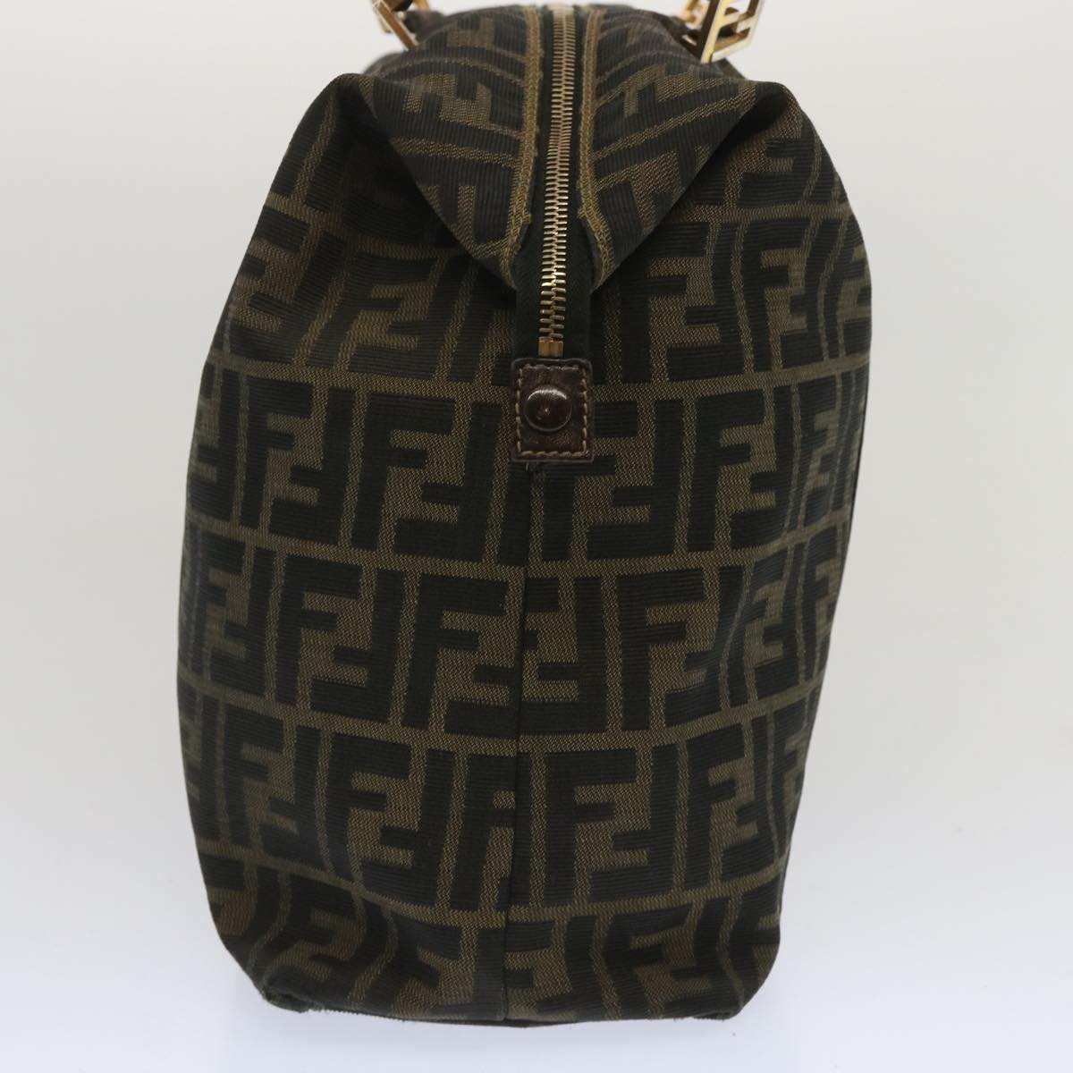 FENDI Zucca Canvas Tote Bag Black Brownbs12373