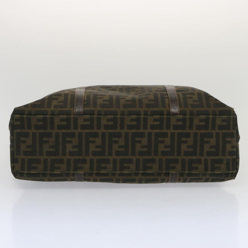 FENDI Zucca Canvas Tote Bag Black Brownbs12373