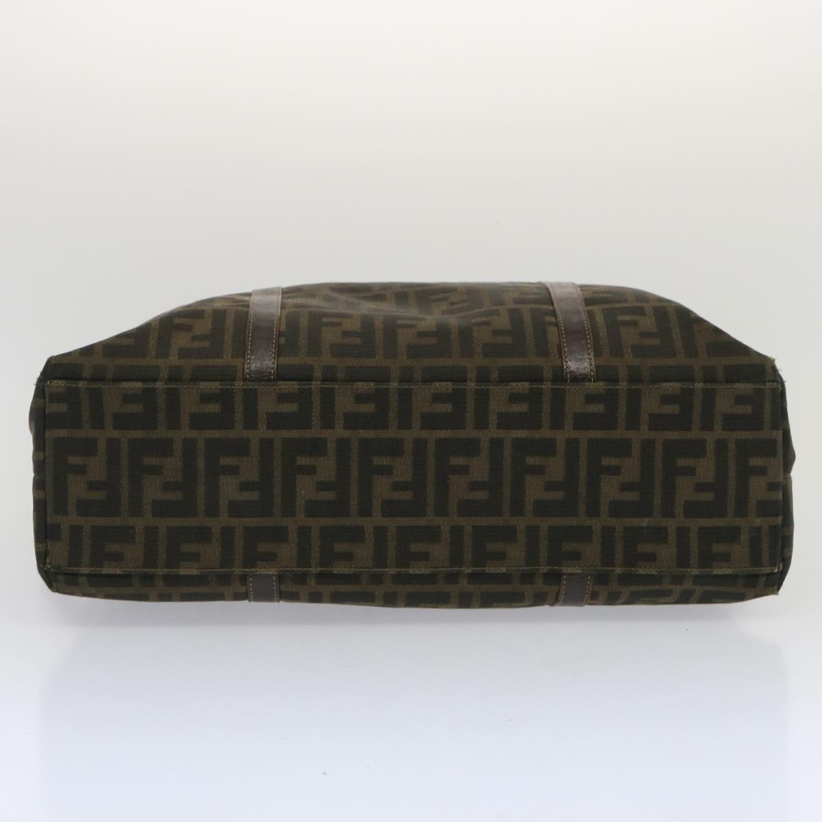 FENDI Zucca Canvas Tote Bag Black Brownbs12373