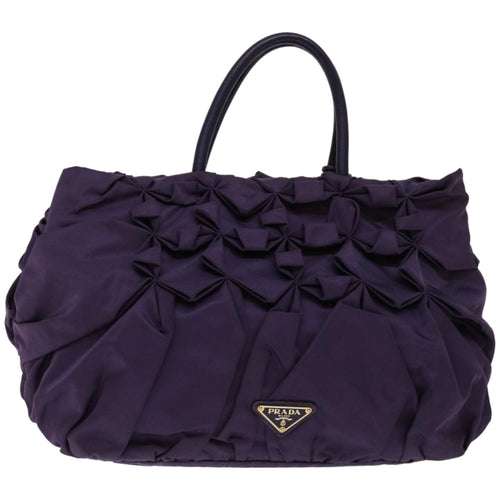 PRADA Hand Bag Nylon Purple  bs12374