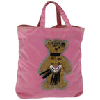 PRADA Hand Bag Nylon Pink  bs12381