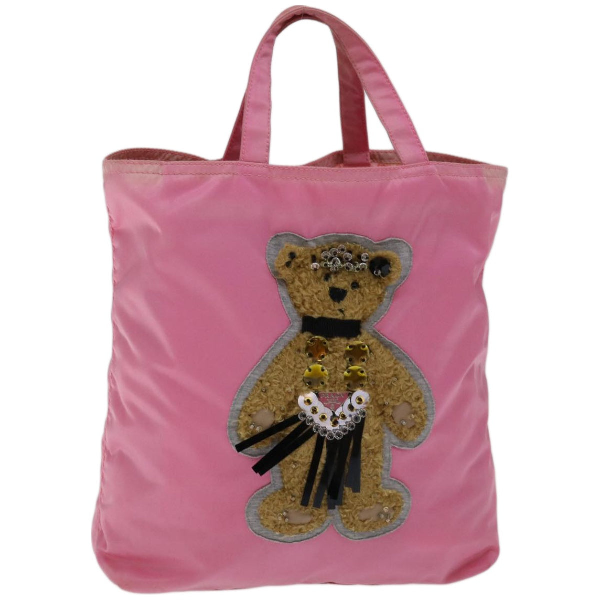 PRADA Hand Bag Nylon Pink  bs12381