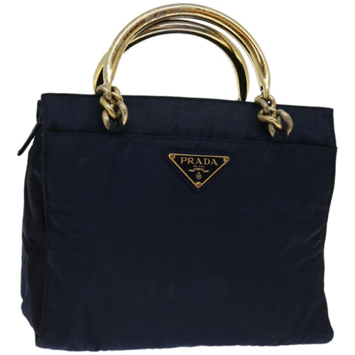 PRADA Hand Bag Nylon Navy  bs12391