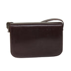 CELINE Shoulder Bag Leather Red  12455