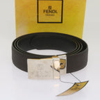 FENDI Belt Leather 48.8"" Brownbs12494