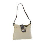 FENDI Mamma Baguette Shoulder Bag Canvas Beigebs12544