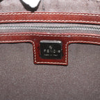 FENDI Mamma Baguette Shoulder Bag Canvas Beigebs12544