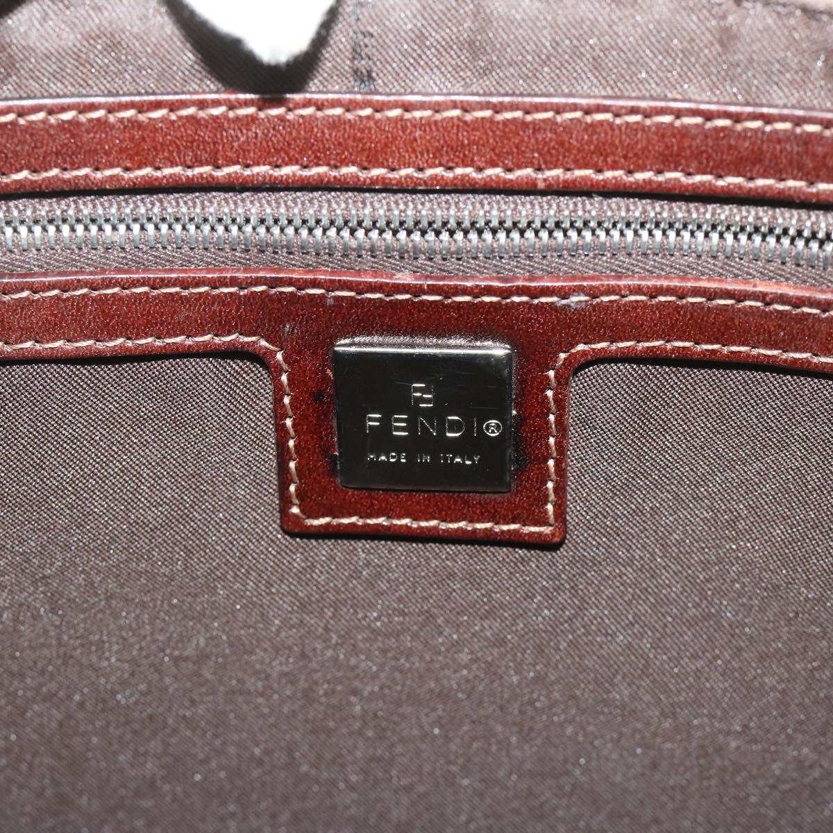 FENDI Mamma Baguette Shoulder Bag Canvas Beigebs12544