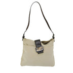 FENDI Mamma Baguette Shoulder Bag Canvas Beigebs12544