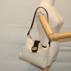 FENDI Mamma Baguette Shoulder Bag Canvas Beigebs12544