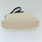 FENDI Mamma Baguette Shoulder Bag Canvas Beigebs12544